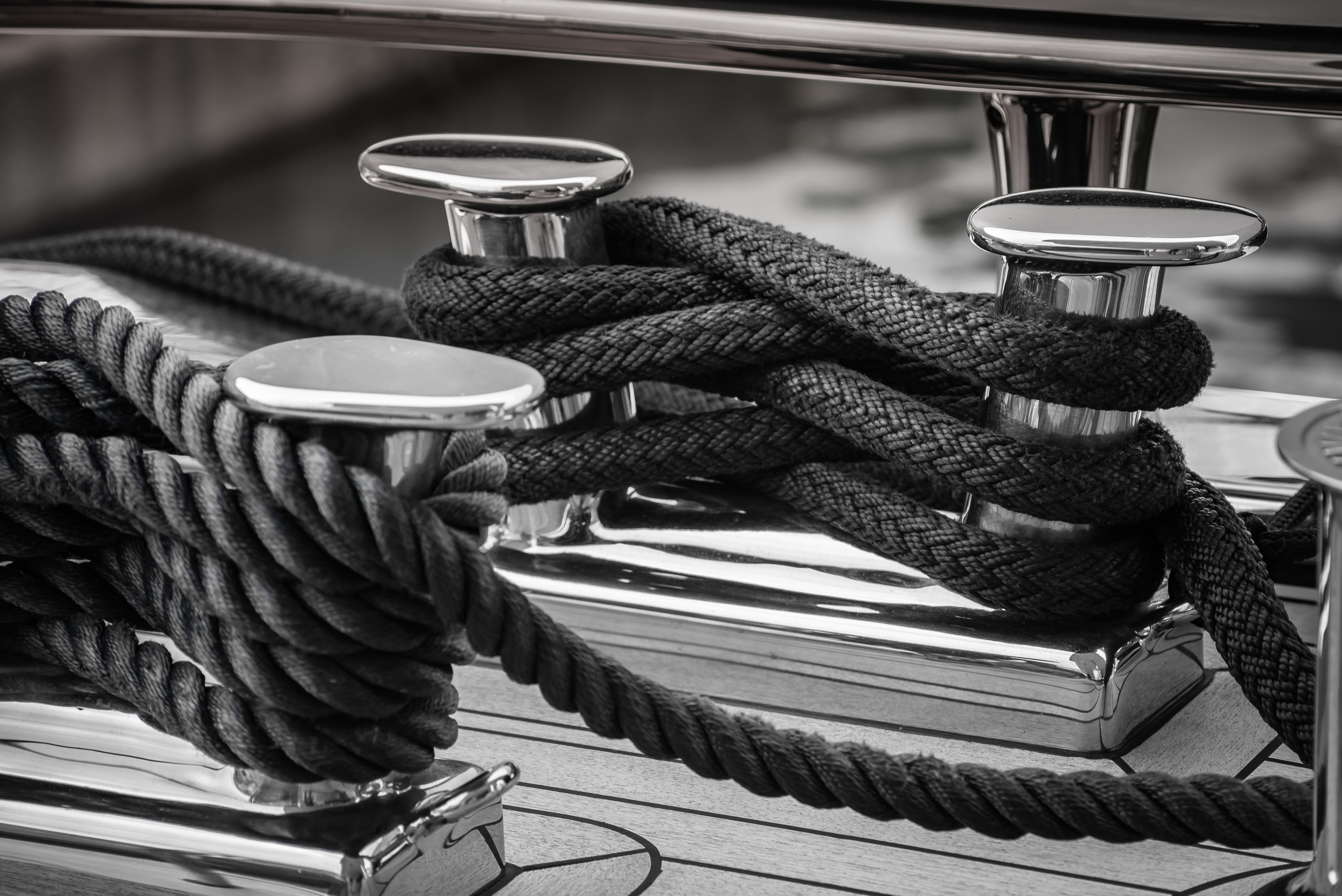 Whitecap Marine Polished Brass 2 inch Boat Dock Line Rope Hook