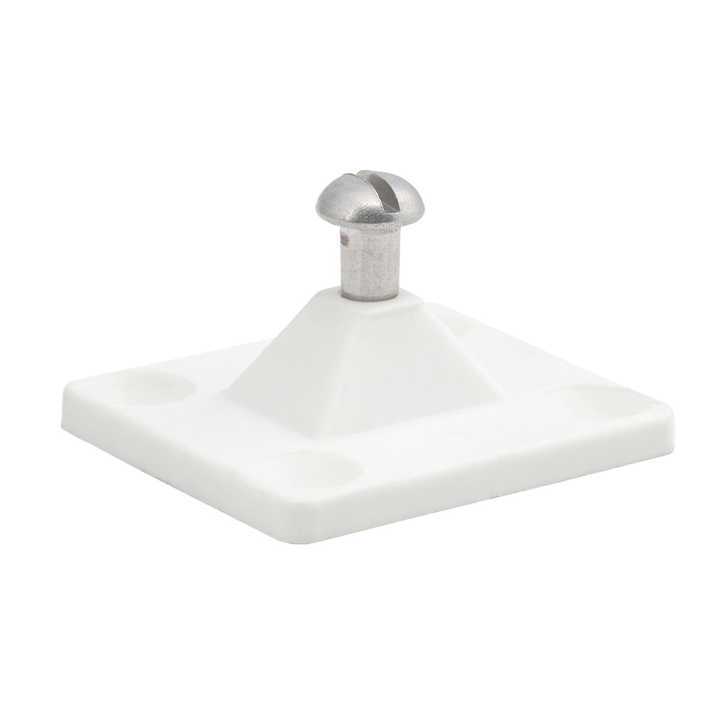 1/4" Bolt Size White Nylon Side Mount