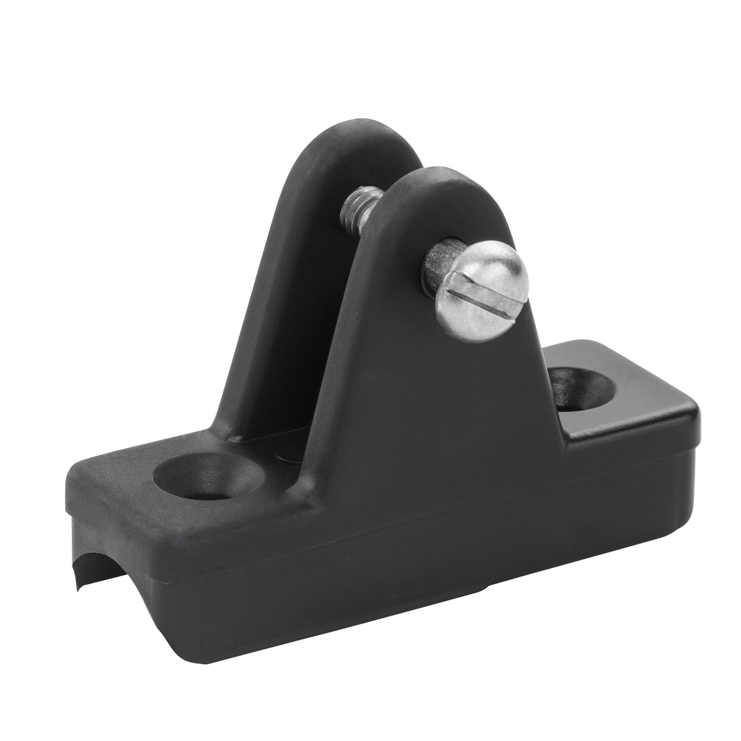 7/8" x 2-3/8" Black Nylon Concave Base Deck Hinge