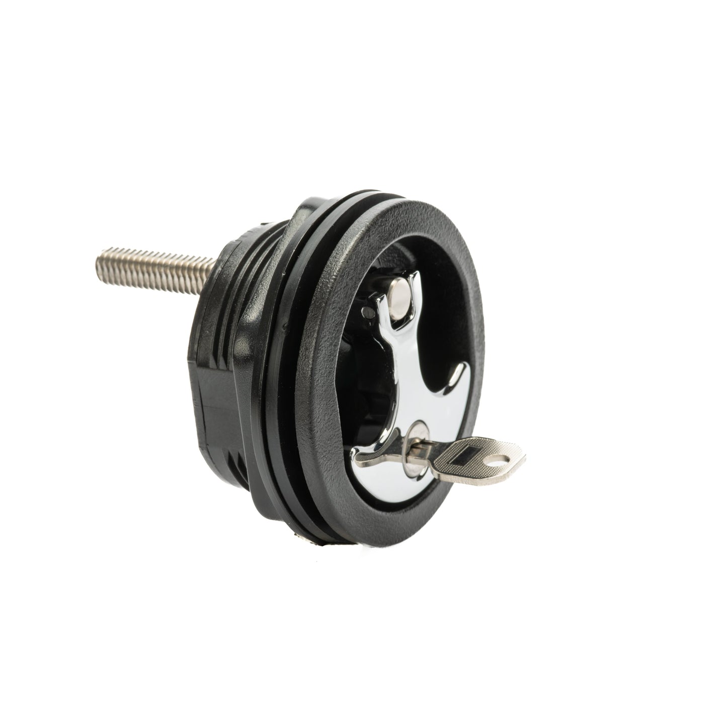 Black Nylon & 316 Stainless Steel T-Style Compression Handle - Locking