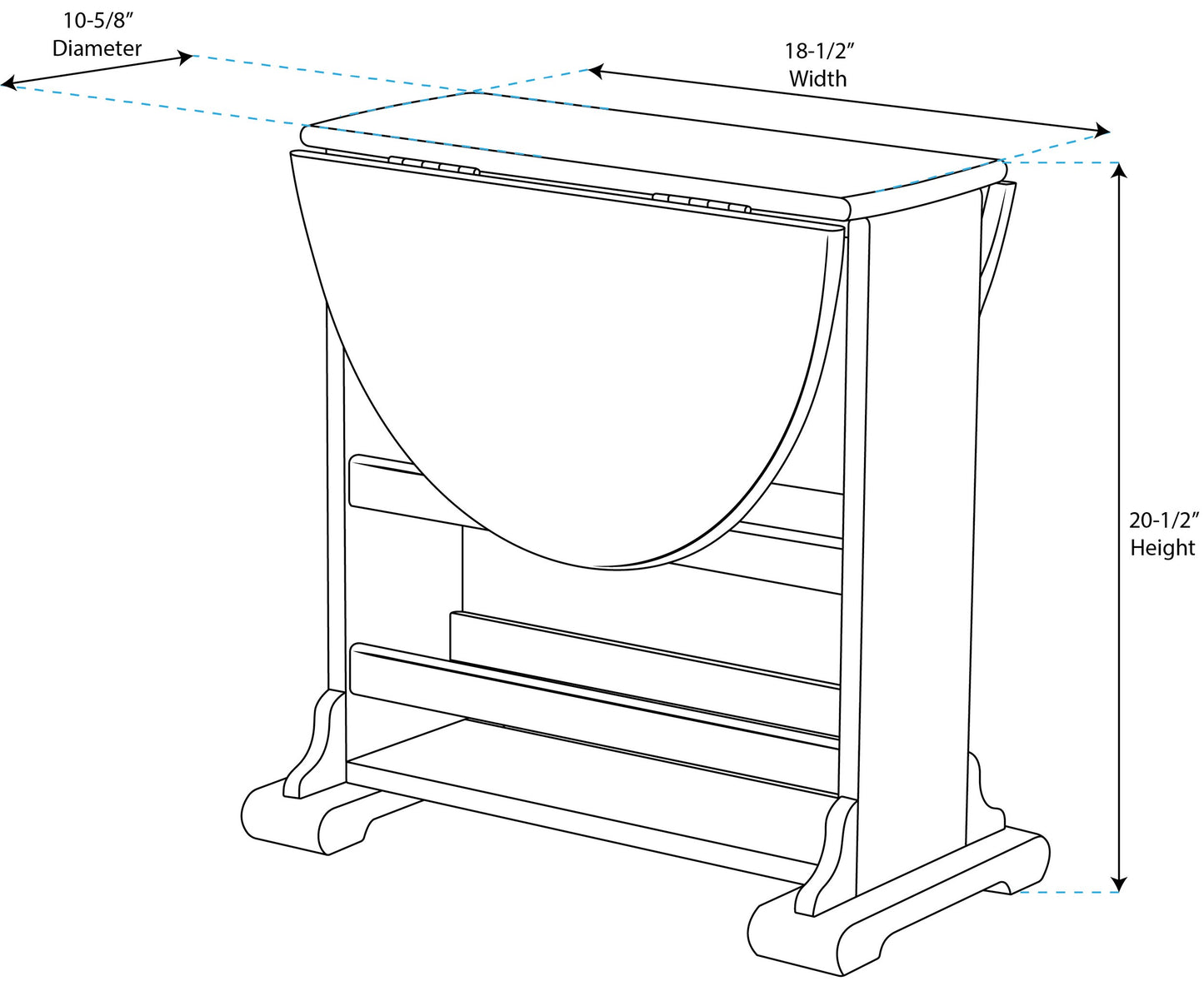 Large Premium Grade Teak Drop Leaf Table