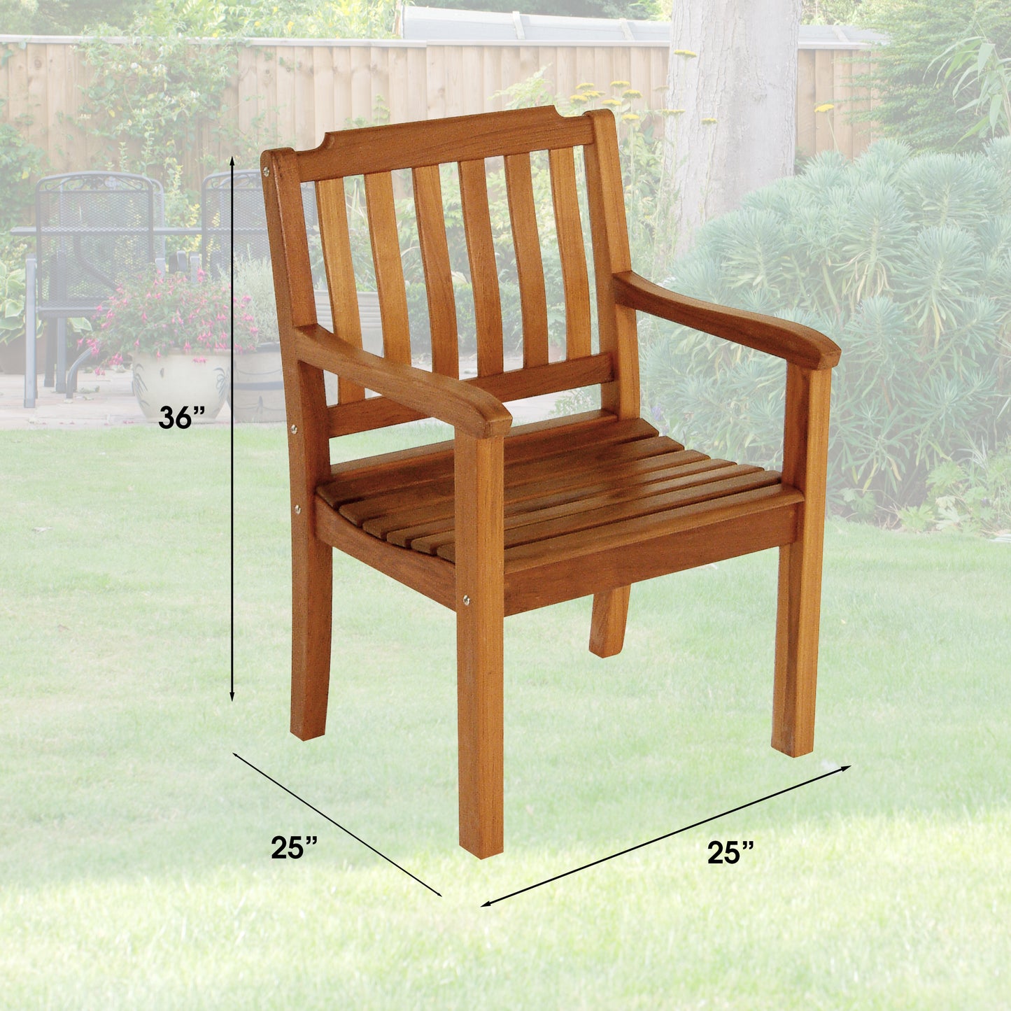 Premium Grade Teak Garden Chair with Arms