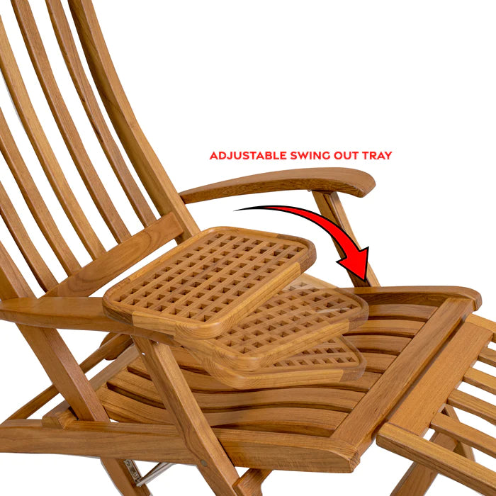 Premium Grade Teak Castaway Cruise Liner Chair
