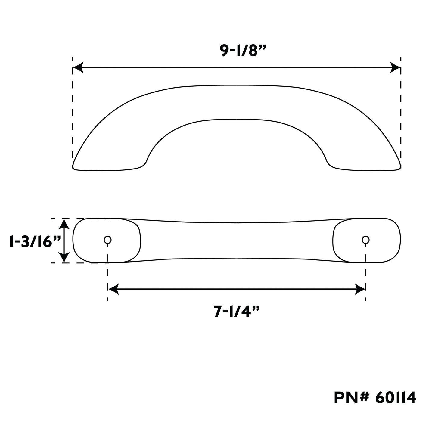 Premium Grade Oiled Teak Grab Handle