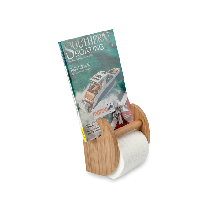 5" Premium Grade Teak Magazine & Toilet Paper Holder