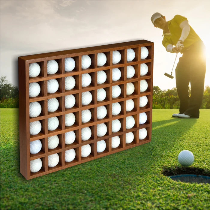 Premium Grade Teak 48 Golf Ball Holder/Display
