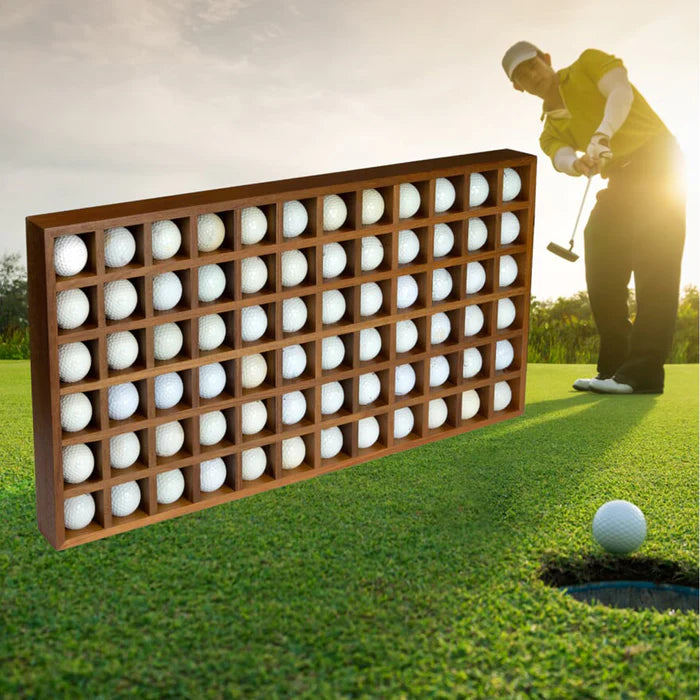 Premium Grade Teak 72 Golf Ball Holder/Display