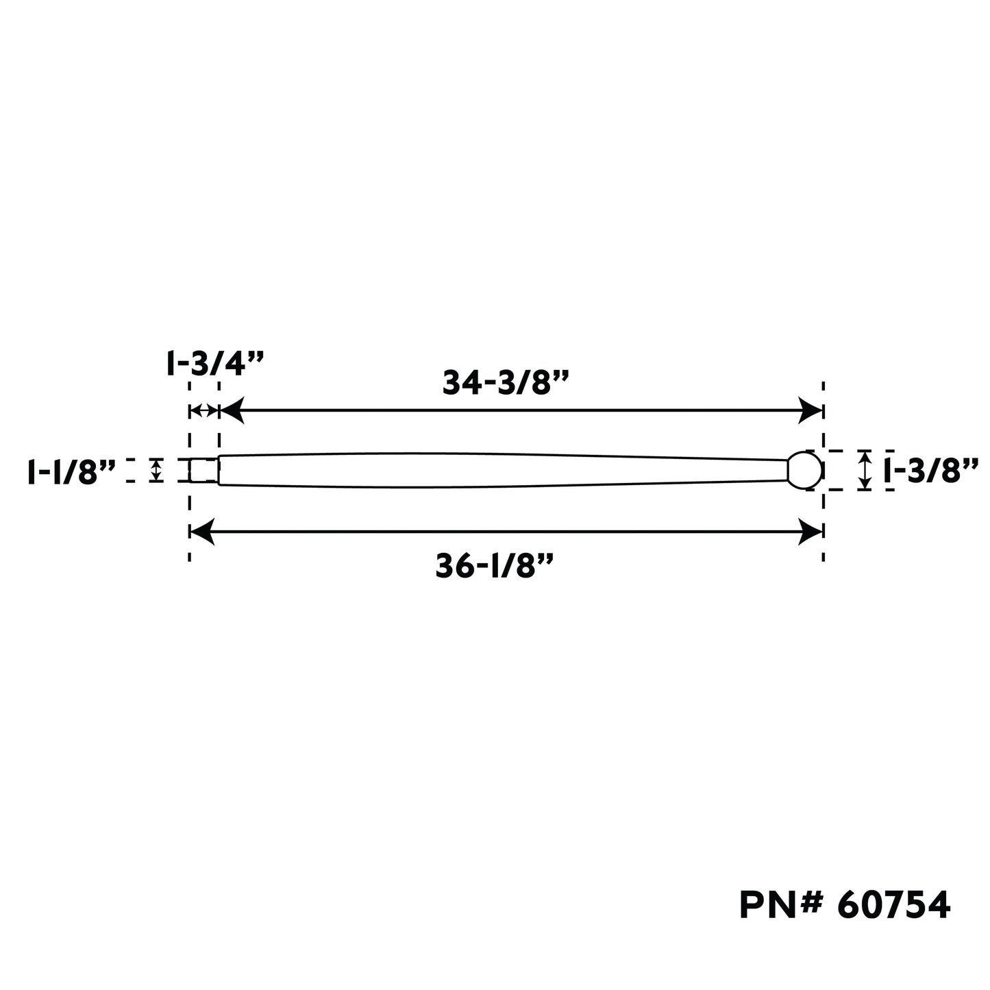 36" Premium Grade Teak Flagpole