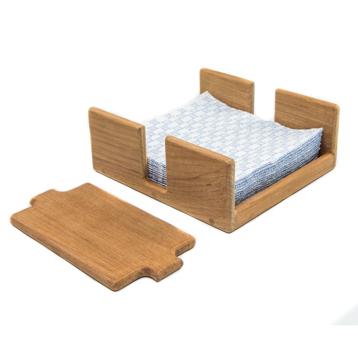 7-3/8" Premium Grade Teak Stay-Put Napkin Holder