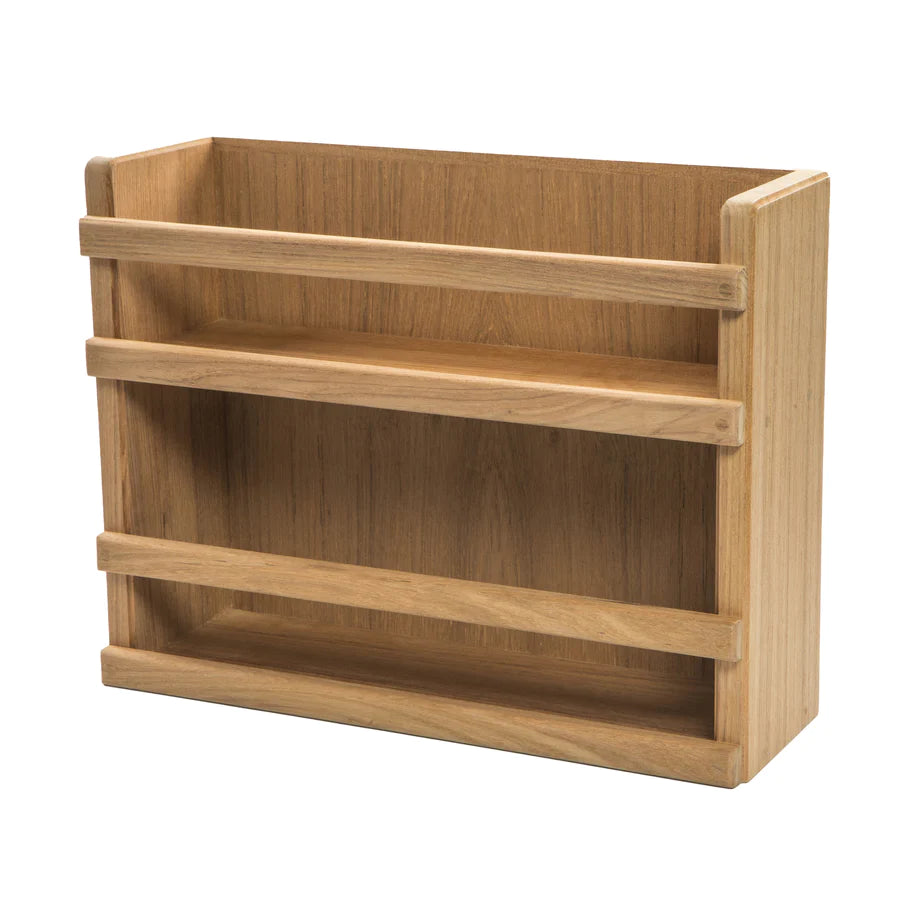 Premium Grade Teak Two-Tier Spice Rack