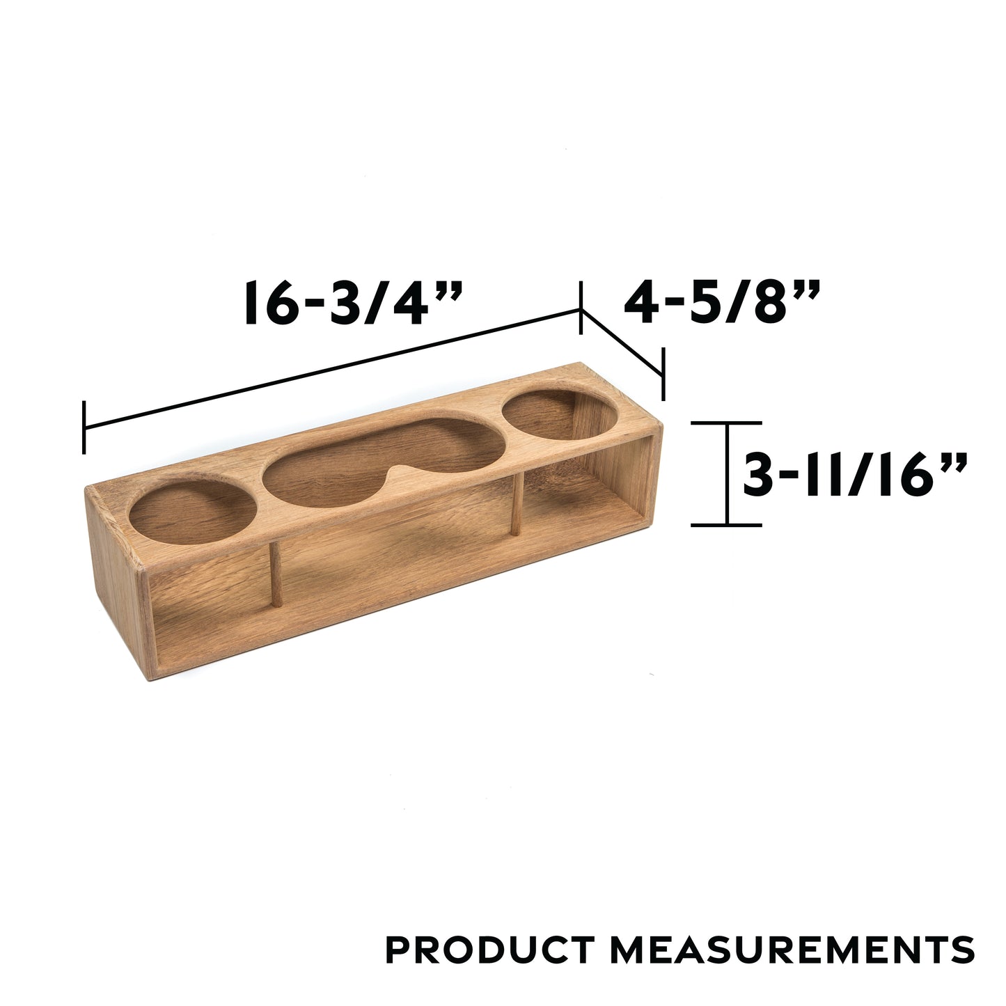 16-1/2" Premium Grade Teak Four Insulated Drink/Binocular Rack