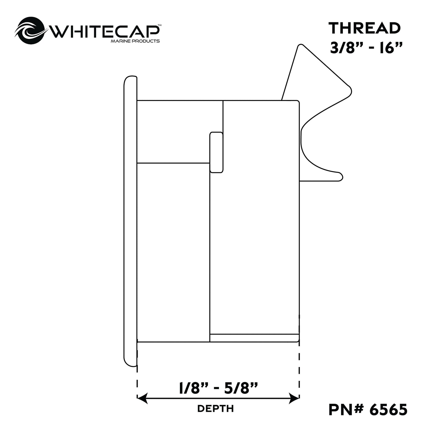 3" Waterproof 316 Stainless Steel Slam Latch - Non-Locking