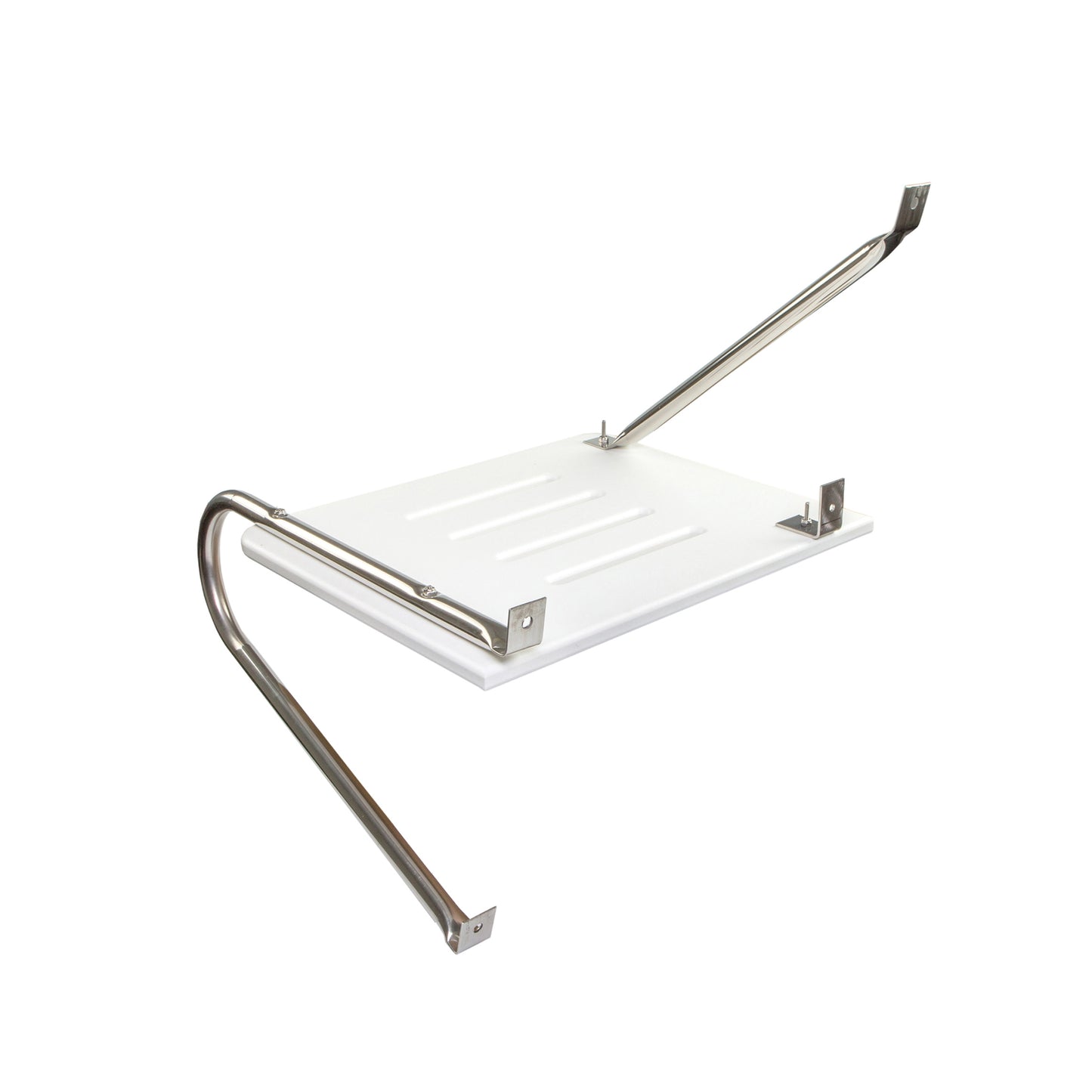 White Poly Swim Platform with Mounting Hardware for Boats with outboard Motors