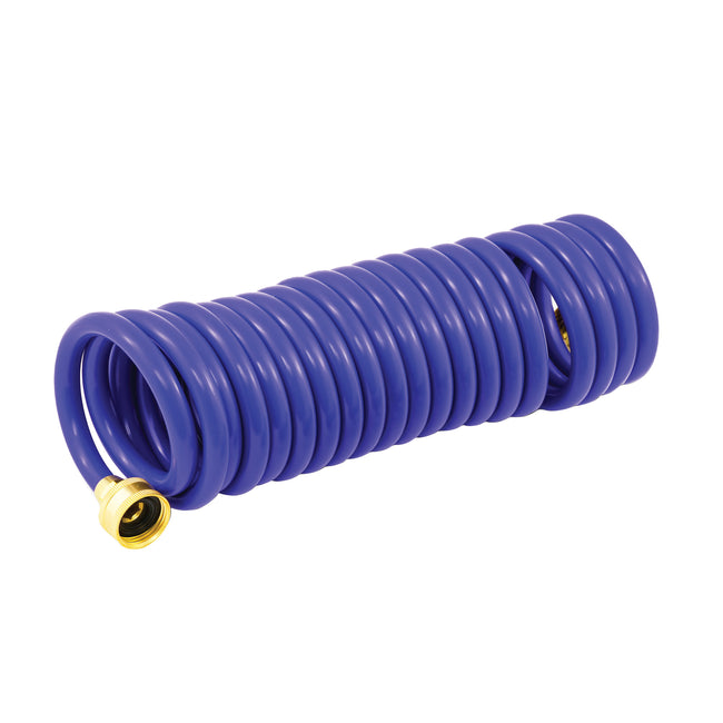 15' Blue Coiled Hose w/ Adjustable Nozzle