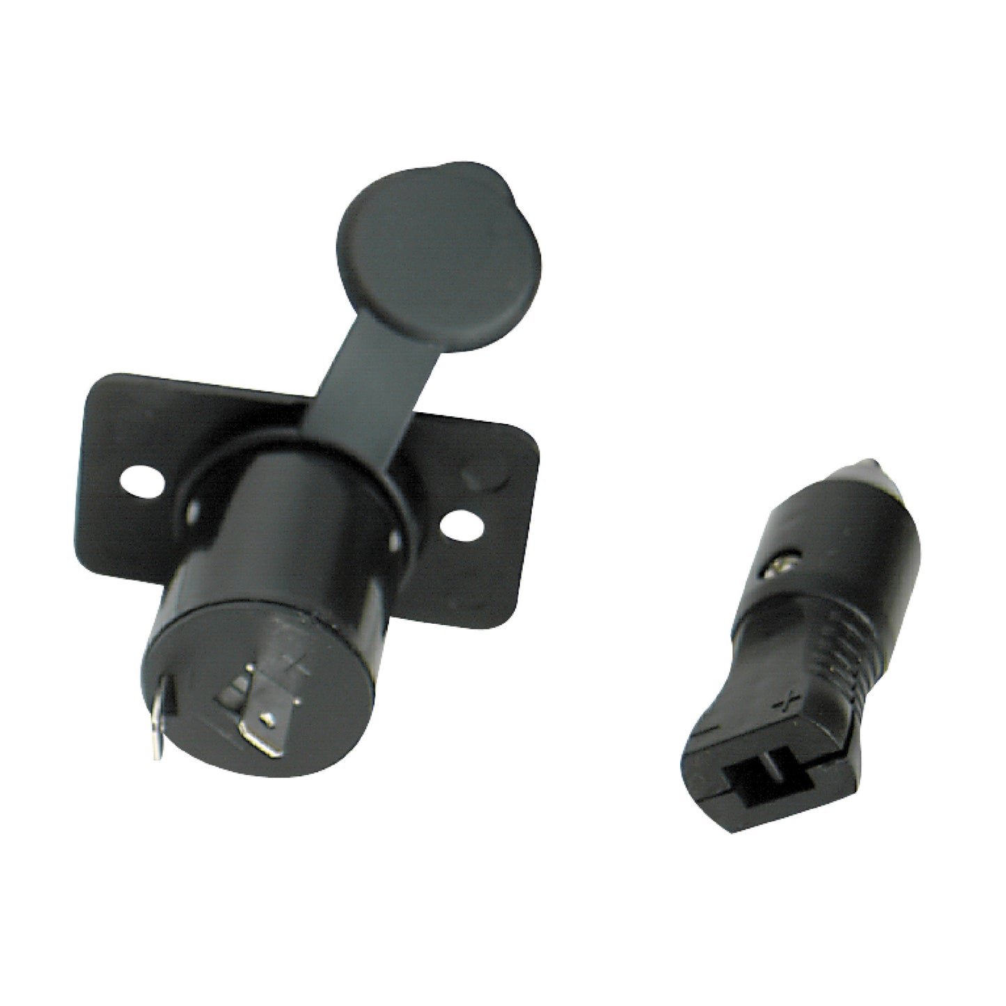 12V Adapter Plug & Receptacle with Cap