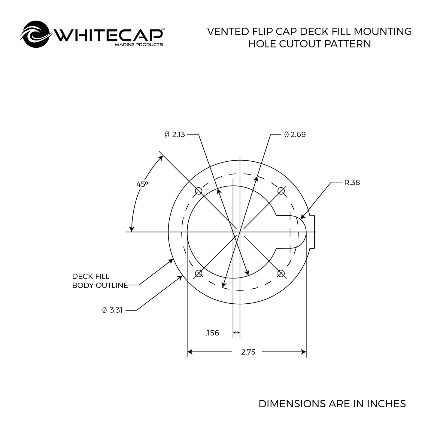 30° Contoured 316 Stainless Steel EPA Flip-Top Deck Fill - Gas