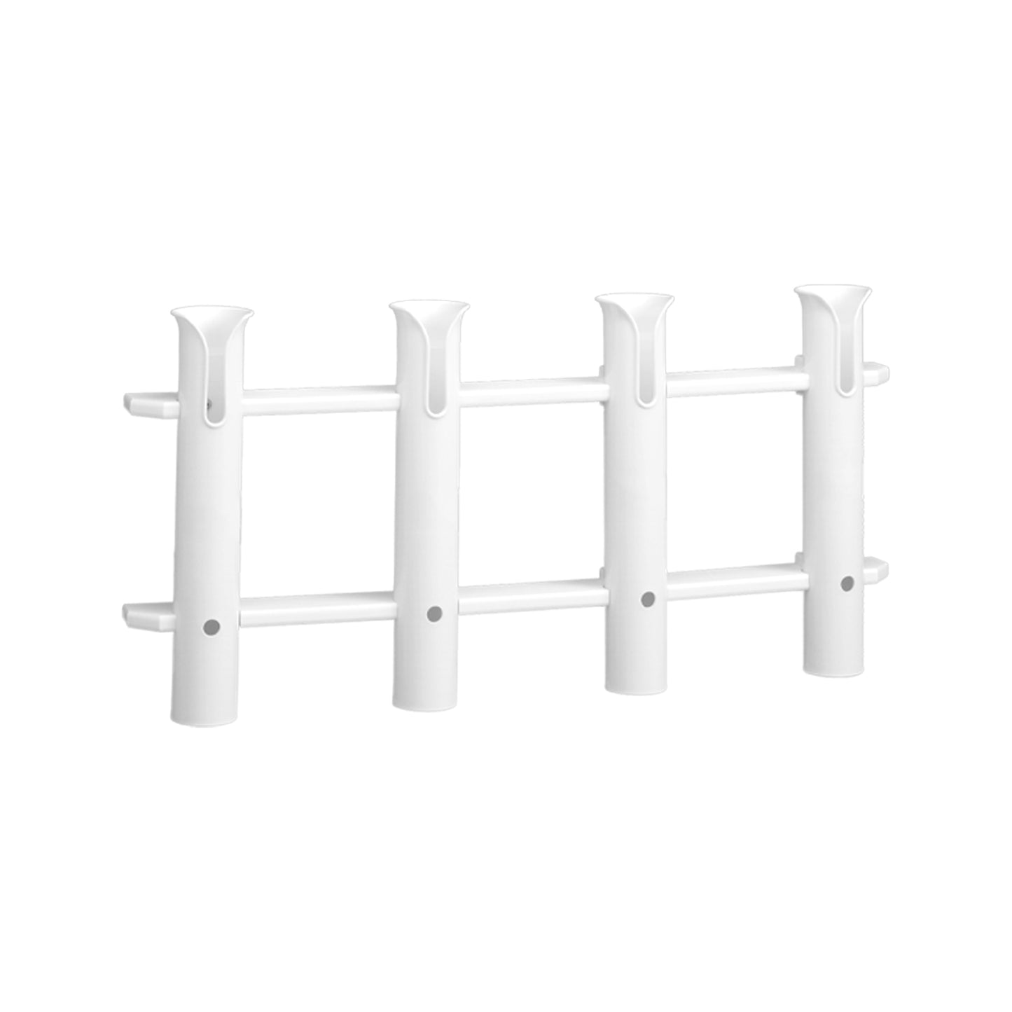 White Polypropylene Four-Tube Tournament Rod Rack