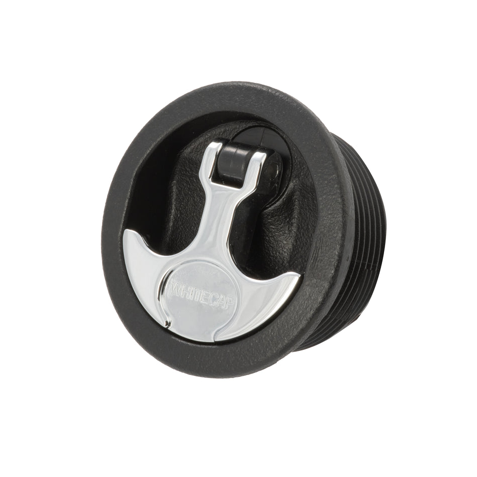 3" Chrome Plated Zinc Black Nylon Non-Locking T-Style Non-Compression Handle