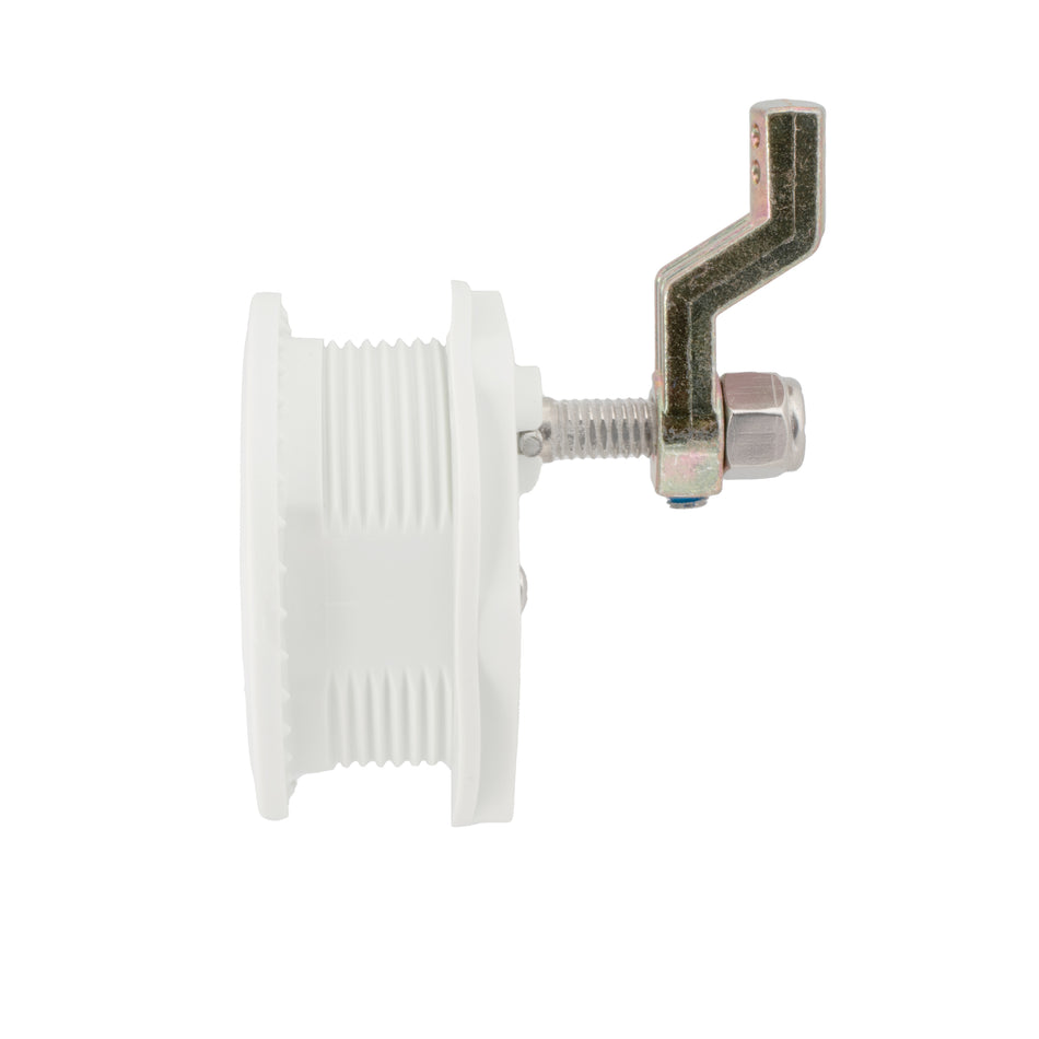 3" Chrome Plate Zinc/ White Nylon T-Style Compression Handle - Non-Locking
