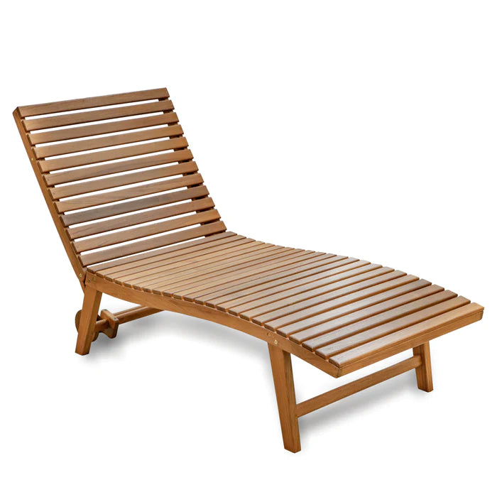 80" Long Premium Grade Teak Pool Lounge Chair