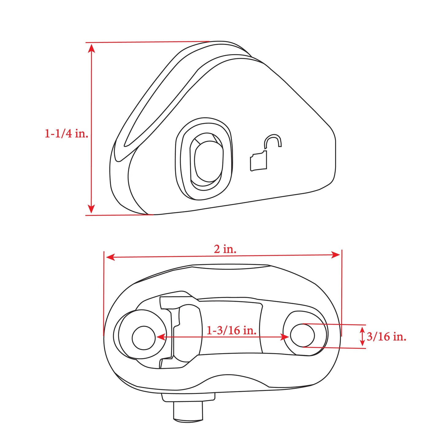 90-Degree Quick Release Deck Hinge - 6805