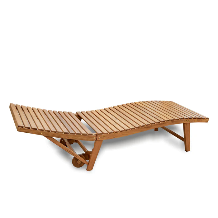 80" Long Premium Grade Teak Pool Lounge Chair