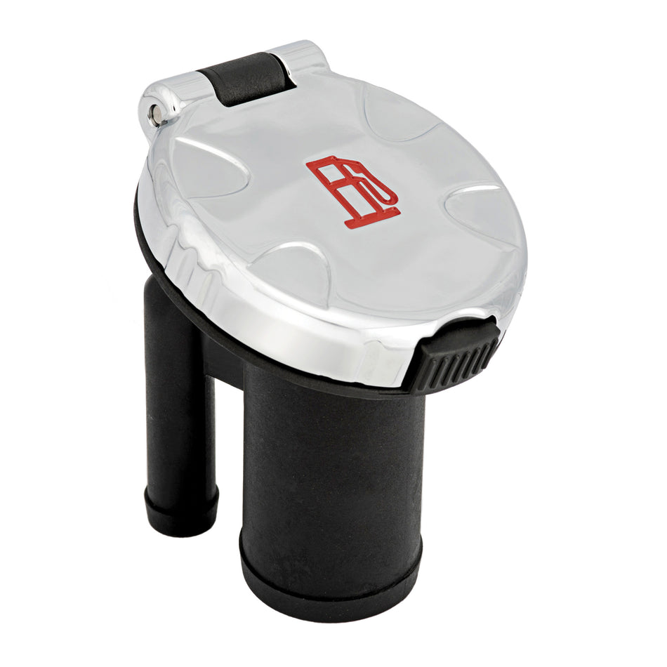 30° Chrome/Zinc EPA/CARB Flip Top Pressurized Deck Fill - Gas