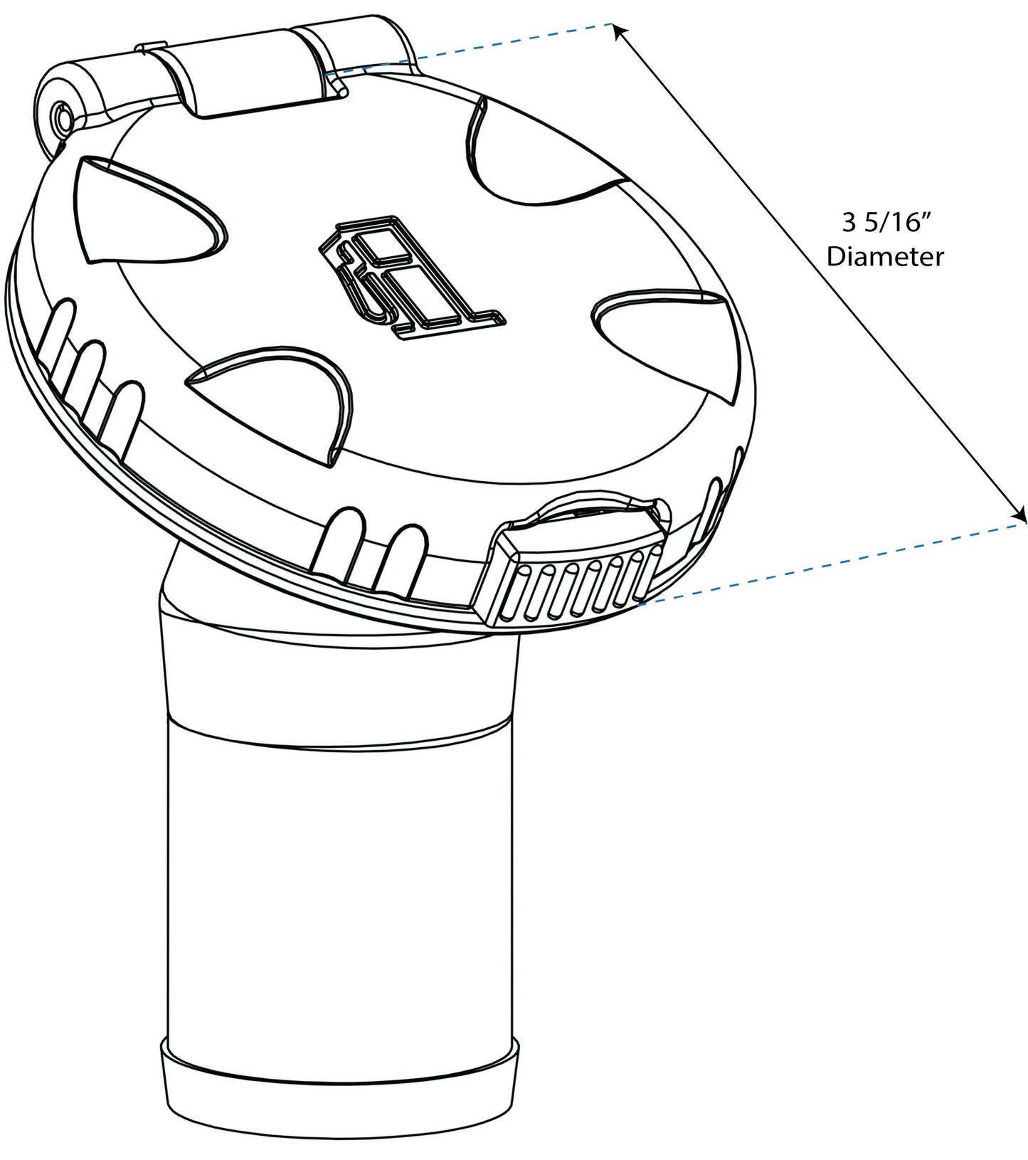 EPA/CARB Flip Top Pressurized Deck Fill - Water