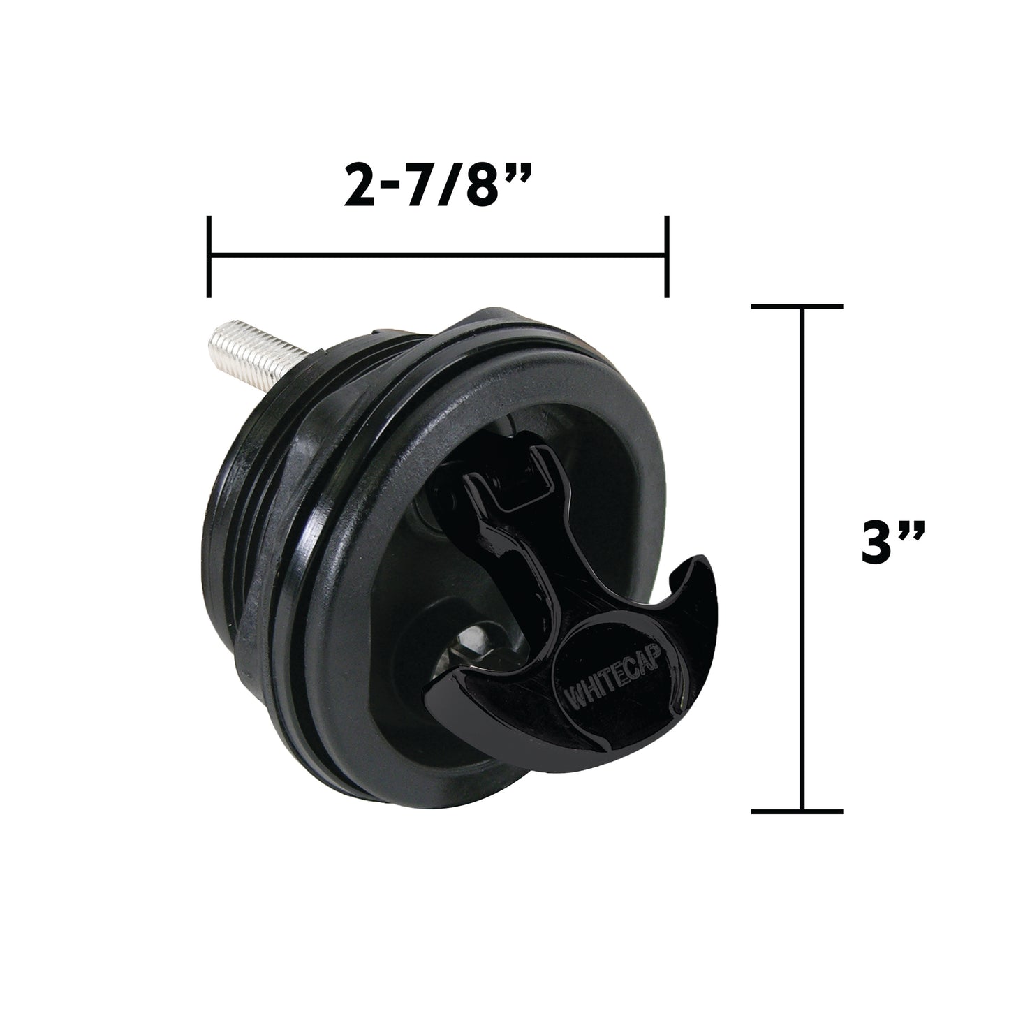 3" Black Nylon Locking T-Style Non-Compression Handle