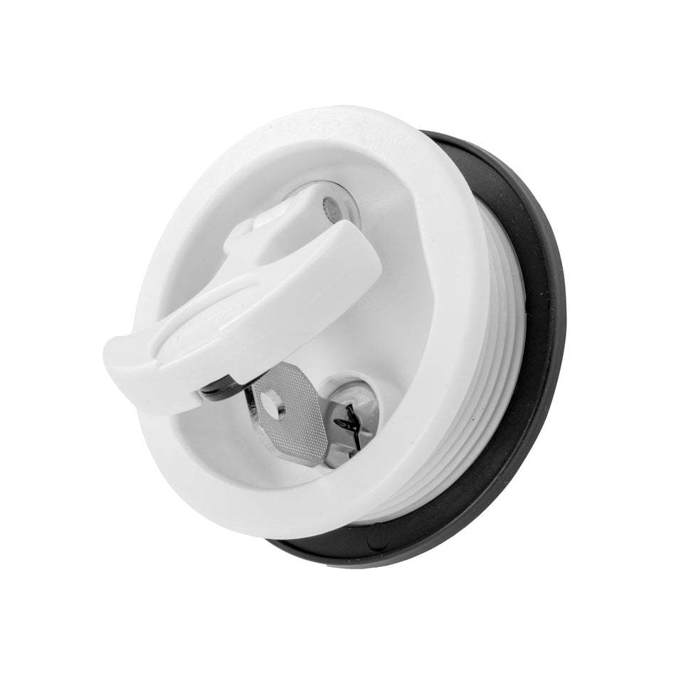 3" White Nylon Locking T-Style Non-Compression Handle