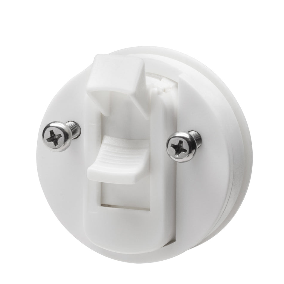 2-3/8" White Nylon Non-Locking D-Style Slam Latch