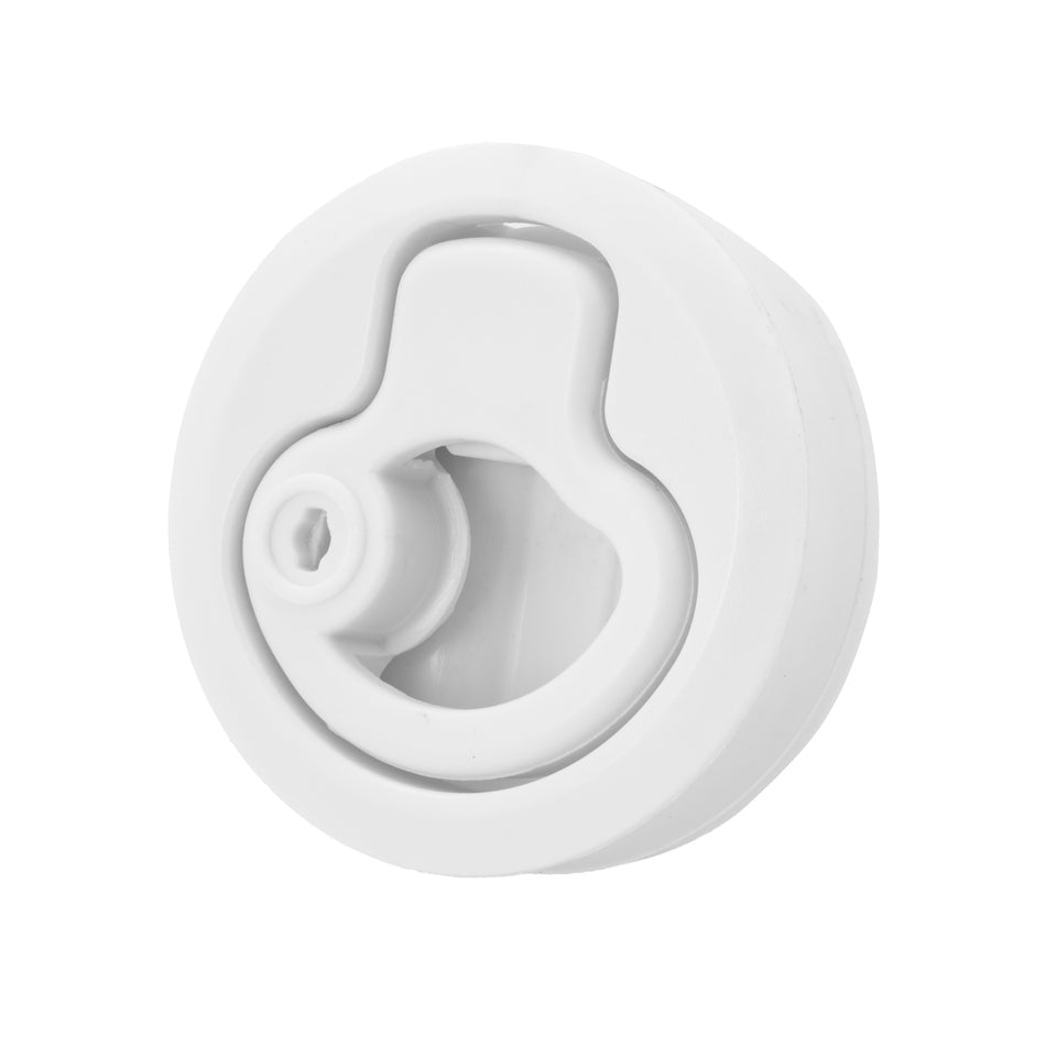 2-3/8" White Nylon Locking D-Style Slam Latch
