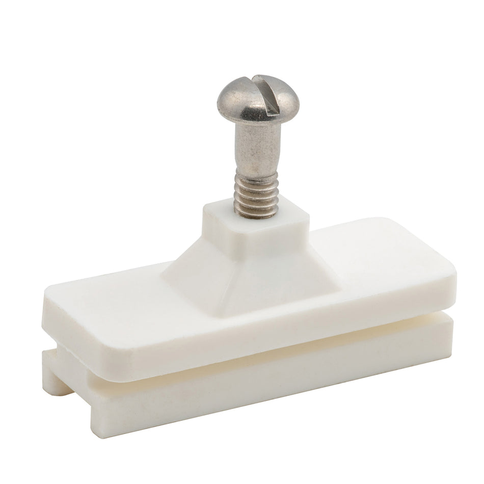 3/16" x 5" White Nylon Side Mount/ Slide Deck Hinge White Nylon Sliding Deck Hinge with 0.850 Track