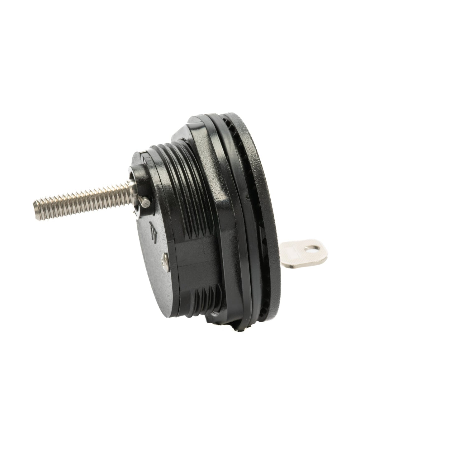 Black Nylon & Chrome Plated Zinc T-Style Compression Handle - Locking