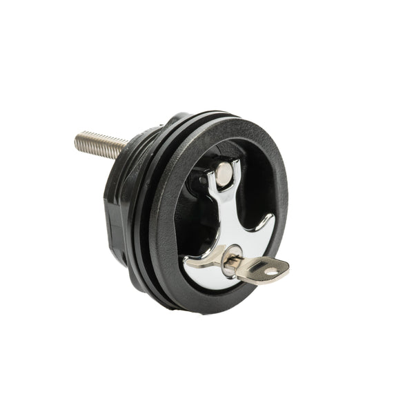 3" Black Nylon & 316 Stainless Steel T-Style Compression Handle - Locking