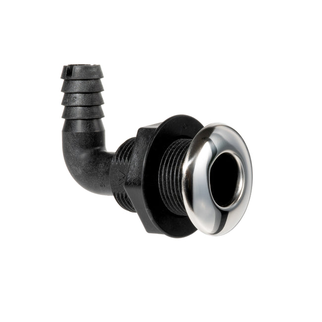 316 Stainless Steel & Nylon 90° 1" Thru Hull