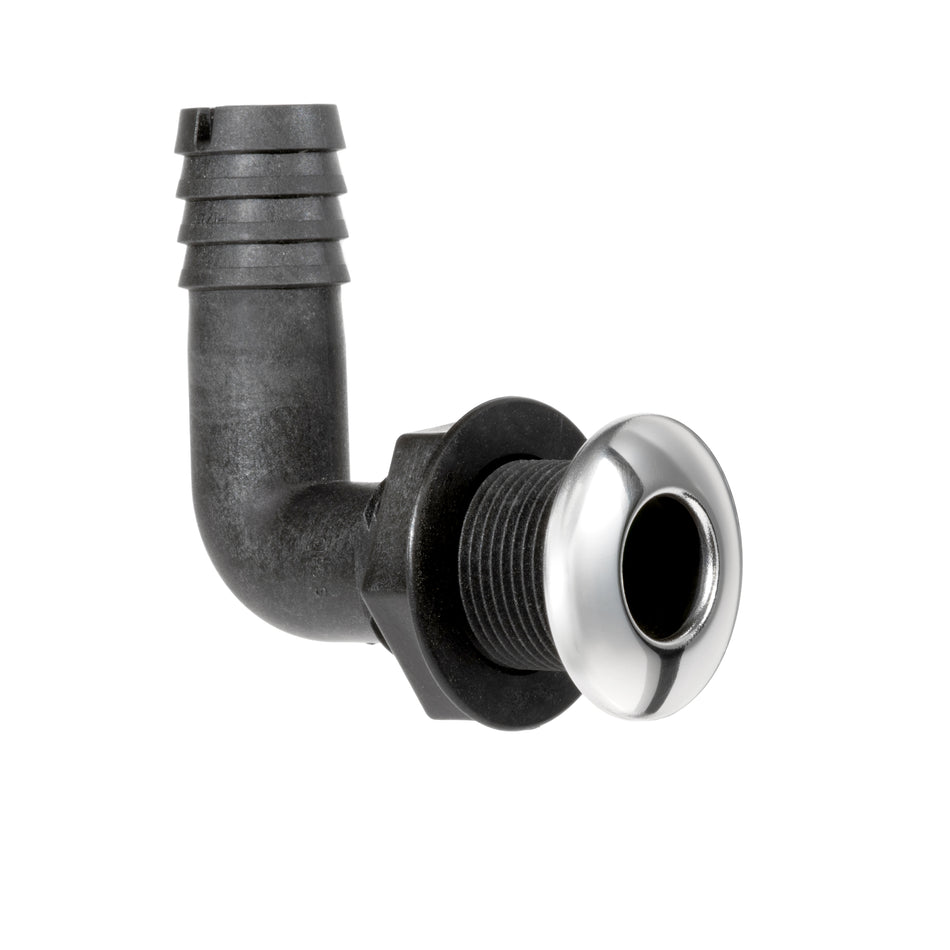 316 Stainless Steel & Nylon 90° 1-1/8" Thru Hull