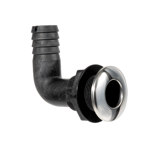 316 Stainless Steel & Nylon 90° 1-1/4" Thru Hull