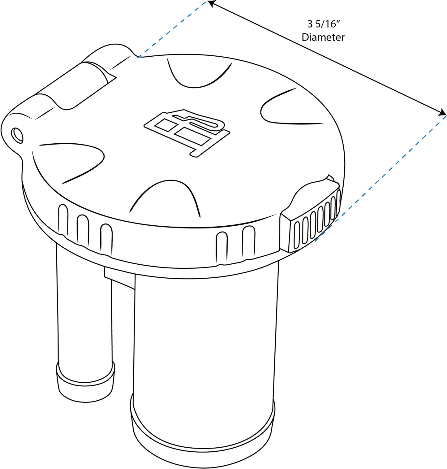 EPA/CARB Flip Top Pressurized Deck Fill - GAS