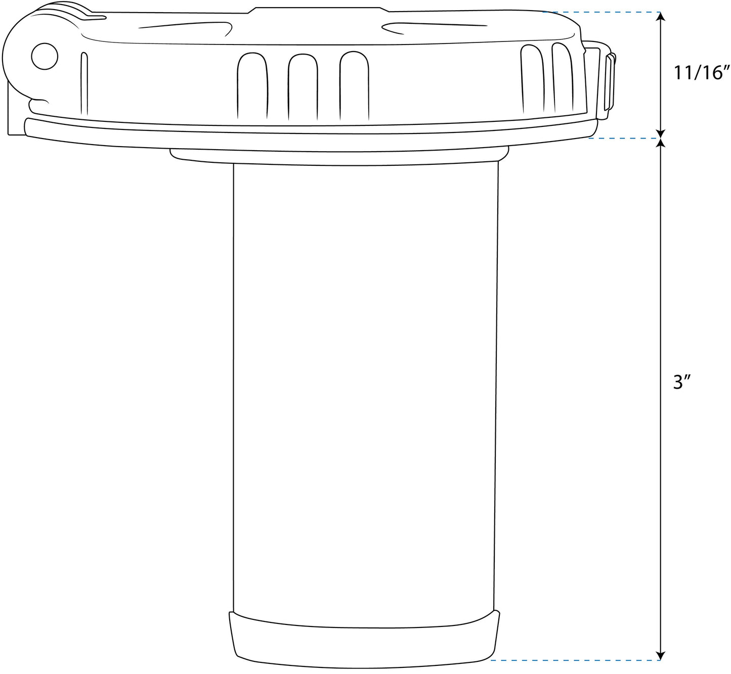 EPA/CARB Flip Top Pressurized Deck Fill - Waste