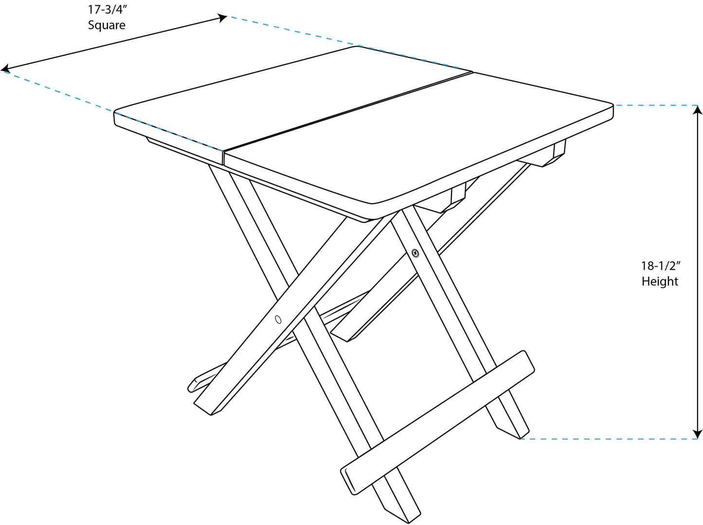 Solid Top Fold Away Table
