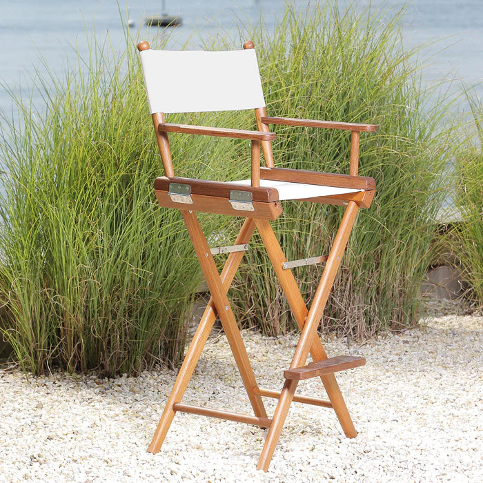 Captains Chair with White Seat Covers