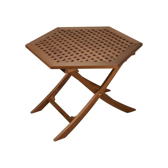Premium Grade Teak Hexagonal Folding Table