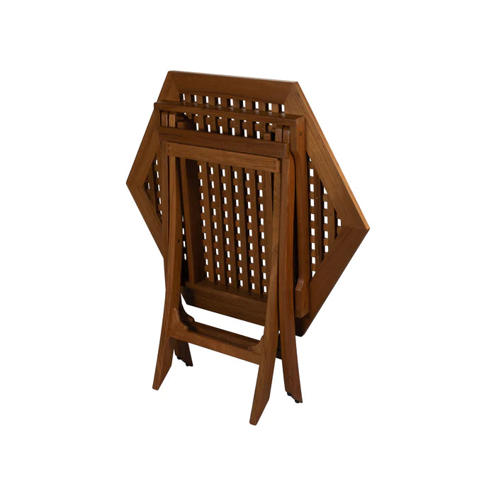 Premium Grade Teak Hexagonal Folding Table