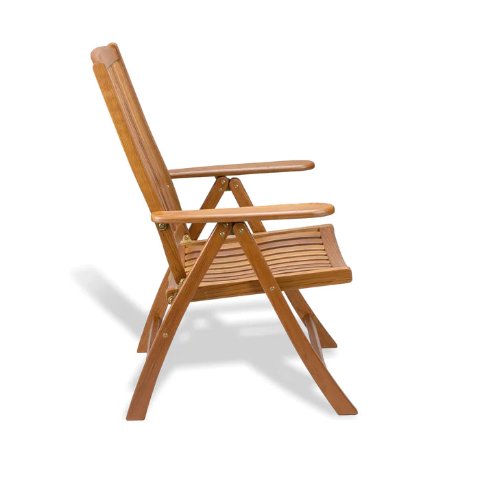 44" Premium Grade Teak Reclining Arm Chair