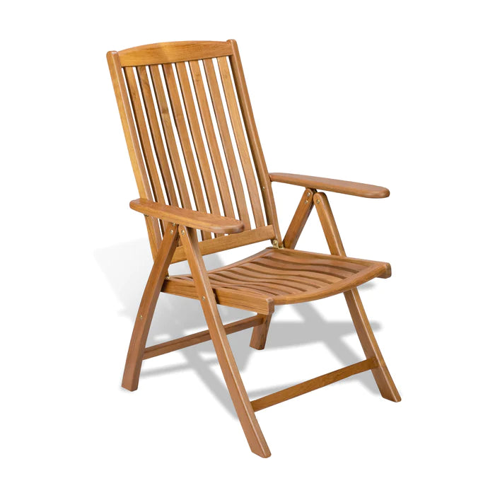 44" Premium Grade Teak Reclining Arm Chair