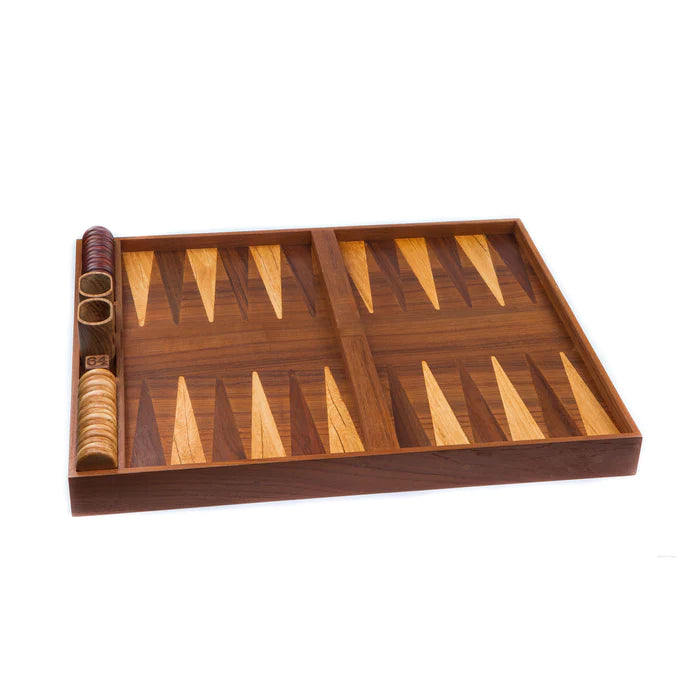 Premium Grade Teak 2 in 1 Backgammon/Checkerboard