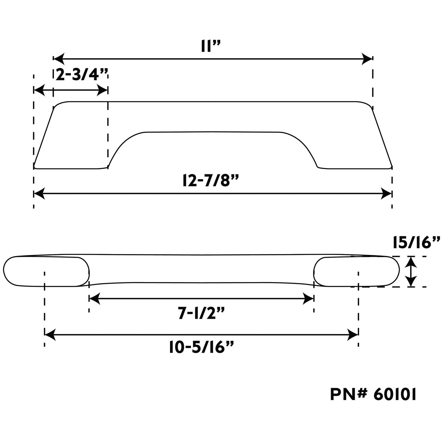 1 Loop Teak Handrail