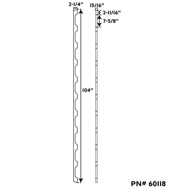 10 Loop Teak Handrail