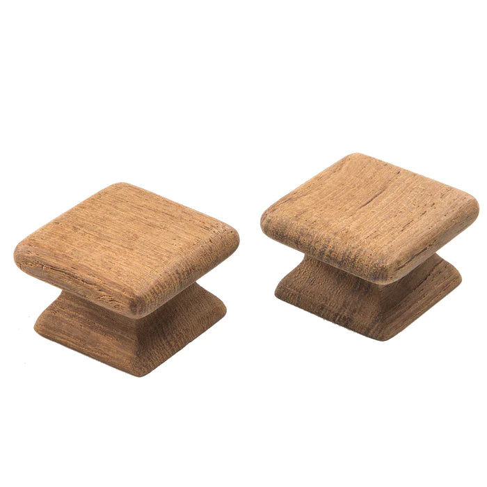 1-1/8" Premium Grade Teak Square Drawer Knob